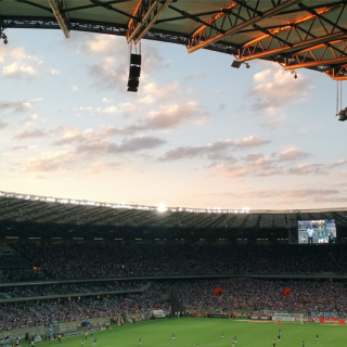 Football Stadium from top stands