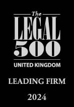Image of The Legal 500 award for 'Leading Firm 2024'