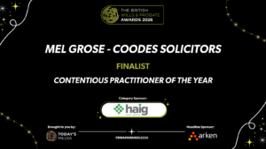 Mel Grose, Contentious Practitioner of the Year Finalist